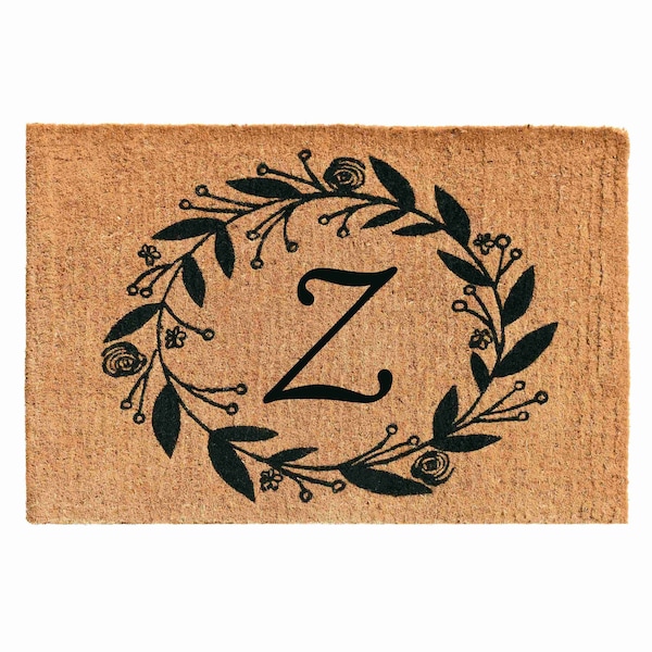 Calloway Mills Monogram Door Mat, Black, Natural, 24 in W x 36 in L 103362436Z - main